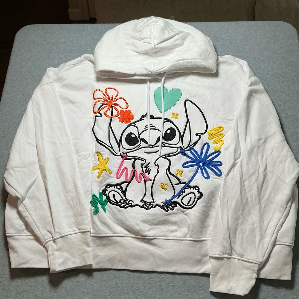 Disney White Hoodie with Colorful Design